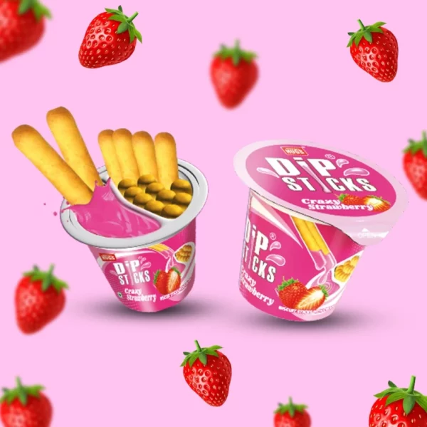 Dip Sticks Strawberry dip and Biscuit Sticks